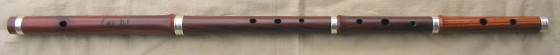 [ Low Bb  Irish Flute in Mopane with Sterling Silver Rings]