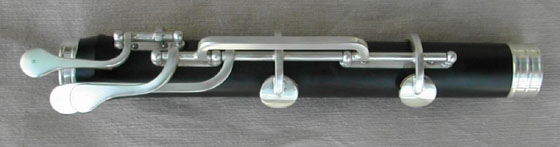 [photo of the low flute extended foot joint for low A with G, G# and A# keys]